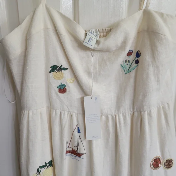 Embroidered Cream Sundress - Picture 7 of 16